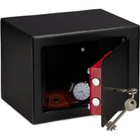 Relaxdays - 3 x Möbeltresor mit Schlüssel, Doppelbartschloss, Befestigung Wand oder Boden, Minisafe, HxBxT: 17 x 23 x 17, schwarz Relaxdays - 3 x Möbeltresor mit Schlüssel, Doppelbartschloss, Befestigung Wand oder Boden, Minisafe, HxBxT: 17 x 23 x 17, schwarz von RELAXDAYS