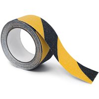 5 x Warn-Klebeband 50 mm, Rutschfestes Strukturband, Antirutschband 5 m, Wasserfest, Für Innen- und Außenbereich, gelb / schwarz 5 x Warn-Klebeband 50 mm, Rutschfestes Strukturband, Antirutschband 5 m, Wasserfest, Für Innen- und Außenbereich, gelb / schwarz von RELAXDAYS