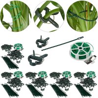 550 tlg. Pflanzenhalter Set, stabile Pflanzenclips, Bindedraht mit Cutter, Rankhilfe Rosen, Innen & Außen, Tomaten, grün 550 tlg. Pflanzenhalter Set, stabile Pflanzenclips, Bindedraht mit Cutter, Rankhilfe Rosen, Innen & Außen, Tomaten, grün von RELAXDAYS