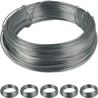 6 x Bindedraht, rostfrei für Garten, verzinker Stahl, dünner Basteldraht, Stahldraht je 50 m lang, d: 1 mm, silber 6 x Bindedraht, rostfrei für Garten, verzinker Stahl, dünner Basteldraht, Stahldraht je 50 m lang, d: 1 mm, silber von RELAXDAYS