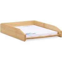 8 x Dokumentenablage, stapelbar, din A4 Papier, Büro, Schreibtisch, Briefablage aus Bambusholz, 6 x 25 x 33 cm, natur von RELAXDAYS