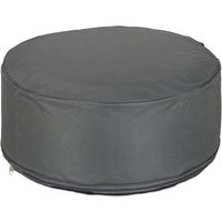 Aufblasbarer Hocker, Outdoor Pouf für Camping & Garten, Sitzhocker rund, Sitzpouf, HxD: 26 x 56 cm, dunkelgrau - Relaxdays von RELAXDAYS