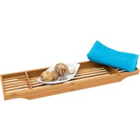 Badewannenablage Bambus, HxBxT: 5,5x70x16,5 cm, mit 3 Fächern, Holz, Badewannenaufsatz, natur - Relaxdays Badewannenablage Bambus, HxBxT: 5,5x70x16,5 cm, mit 3 Fächern, Holz, Badewannenaufsatz, natur - Relaxdays von RELAXDAYS