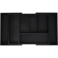 Relaxdays - Besteckkasten, ausziehbar, 5 bis 7 Fächer, Schubladen Ordnungssystem, Bambus & mdf, Besteck Organizer, schwarz Relaxdays - Besteckkasten, ausziehbar, 5 bis 7 Fächer, Schubladen Ordnungssystem, Bambus & mdf, Besteck Organizer, schwarz von RELAXDAYS