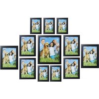 Relaxdays - Bilderrahmen 12er Set, enthält versch. Größen: 15x10, 18x13, 20x15, 25x20 cm, Foto Collage für Wand, schwarz Relaxdays - Bilderrahmen 12er Set, enthält versch. Größen: 15x10, 18x13, 20x15, 25x20 cm, Foto Collage für Wand, schwarz von RELAXDAYS