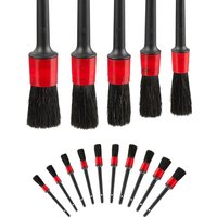 Relaxdays - Detailing Pinsel, 15er Set, 5 Größen, für Innenraum, außen, weiche Kunststoff- & Wildschweinborsten, schwarz Relaxdays - Detailing Pinsel, 15er Set, 5 Größen, für Innenraum, außen, weiche Kunststoff- & Wildschweinborsten, schwarz von RELAXDAYS