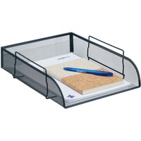 Dokumentenablage, stapelbares Ablagefach für din A4, hbt: 6,5 x 27 x 34cm, Mesh-Metall, Briefablage, anthrazit - Relaxdays von RELAXDAYS
