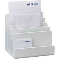 Relaxdays - Dokumentenhalter Bambus, Briefablage, 5 Fächer Ordnungssystem, Schreibtisch Organizer hbt 23x24,5x20,5cm, weiß Relaxdays - Dokumentenhalter Bambus, Briefablage, 5 Fächer Ordnungssystem, Schreibtisch Organizer hbt 23x24,5x20,5cm, weiß von RELAXDAYS