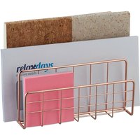 Relaxdays - Dokumentenhalter für Schreibtisch, 3 Fächer, Metall, stehende Ablagefächer, HxBxT: 14 x 17,5 x 8 cm, roségold Relaxdays - Dokumentenhalter für Schreibtisch, 3 Fächer, Metall, stehende Ablagefächer, HxBxT: 14 x 17,5 x 8 cm, roségold von RELAXDAYS