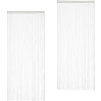 Relaxdays - Fadenvorhang weiß, 2er Set, kürzbar, mit Tunneldurchzug, für Türen & Fenster, Fadengardine, 90x245 cm, white Relaxdays - Fadenvorhang weiß, 2er Set, kürzbar, mit Tunneldurchzug, für Türen & Fenster, Fadengardine, 90x245 cm, white von RELAXDAYS