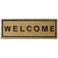 Relaxdays - Fußmatte welcome, BxT: 75x25 cm, Kokosfaser mit rutschfester PVC-Unterlage, Schmutzfangmatte, braun Relaxdays - Fußmatte welcome, BxT: 75x25 cm, Kokosfaser mit rutschfester PVC-Unterlage, Schmutzfangmatte, braun von RELAXDAYS