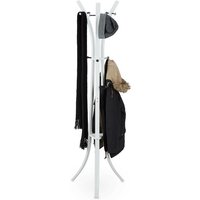 Garderobenständer Style, Stabile Standgarderobe aus Metall für Jacken, 175 cm hoher Kleiderständer, Weiß - Relaxdays von RELAXDAYS