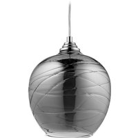 Hängelampe Glas, Pendelleuchte mit Glasschirm, HxD: 130 x 22 cm, E27, modern, Schlaf- & Wohnzimmer, schwarz - Relaxdays von RELAXDAYS