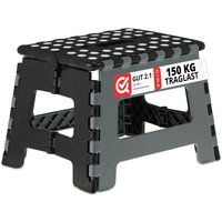 Klapphocker faltbar, 10er Set, Camping Hocker, Badhocker, bis 150kg, Kunststoff, hbt 22x35x28 cm, schwarz/grau - Relaxdays Klapphocker faltbar, 10er Set, Camping Hocker, Badhocker, bis 150kg, Kunststoff, hbt 22x35x28 cm, schwarz/grau - Relaxdays von RELAXDAYS