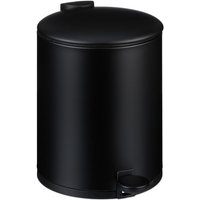 Kosmetikeimer, 5 Liter, Absenkautomatik, entnehmbarer Inneneimer, Metall, Bad Mülleimer mit Deckel, schwarz - Relaxdays Kosmetikeimer, 5 Liter, Absenkautomatik, entnehmbarer Inneneimer, Metall, Bad Mülleimer mit Deckel, schwarz - Relaxdays von RELAXDAYS