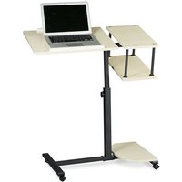 Laptoptisch höhenverstellbar xl hbt: 100 x 77 x 40 cm Großer Notebook Tisch als Sofatisch und Beistelltisch mit 4 bremsbaren Rollen für Tablet mit von RELAXDAYS