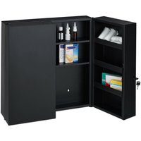 Relaxdays - Medizinschrank xxl, abschließbar, 11 Fächer, Stahl, hbt: 53,5x53x19 cm, Medikamentenschrank 2-türig, anthrazit Relaxdays - Medizinschrank xxl, abschließbar, 11 Fächer, Stahl, hbt: 53,5x53x19 cm, Medikamentenschrank 2-türig, anthrazit von RELAXDAYS