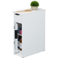 Nischenschrank, Schublade, 2 Schrankfächer, HxBxT: 61,5 x 21 x 46 cm, Bad und Küche, mdf, Beistellregal, weiß - Relaxdays Nischenschrank, Schublade, 2 Schrankfächer, HxBxT: 61,5 x 21 x 46 cm, Bad und Küche, mdf, Beistellregal, weiß - Relaxdays von RELAXDAYS