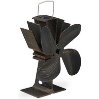 Ofenventilator ohne Strom, geräuscharm, für Kamin & Ofen, hitzebetrieben, 4 Blätter, Kaminventilator, bronze - Relaxdays von RELAXDAYS