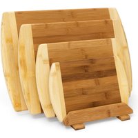 relaxdays Schneidebretter-Set braun von RELAXDAYS