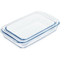 Relaxdays Auflaufform Set, 2 Größen, Glas, Ofenformen für Lasagne, Gratin, Tiramisu, spülmaschinengeeignet, transparent Relaxdays Auflaufform Set, 2 Größen, Glas, Ofenformen für Lasagne, Gratin, Tiramisu, spülmaschinengeeignet, transparent von RELAXDAYS