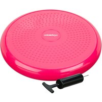 Relaxdays - Balance Kissen, max. Gewicht 140 kg, Balance Pad mit Luftpumpe, Ballsitzkissen m. Noppen, Fitnesskissen, pink von RELAXDAYS