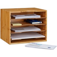 Relaxdays Briefablage, HxBxT:26x33x24,5cm, 4 variable Einlegeböden, Dokumentenablage aus Bambus, natur Relaxdays Briefablage, HxBxT:26x33x24,5cm, 4 variable Einlegeböden, Dokumentenablage aus Bambus, natur von RELAXDAYS