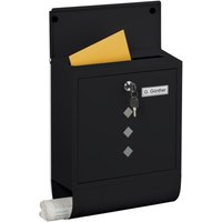 Relaxdays Briefkasten mit Sichtfenster, Metall, 4 Schlüssel, Zeitungsfach, Postkasten, HBT ca. 38 x 31 x 14 cm, schwarz von RELAXDAYS