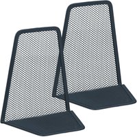 Relaxdays Buchstütze 2er Set, HBT: 14 x 12,5 x 9 cm, modernes Mesh-Design, Bücher & Ordner, Buchhalter Metall, anthrazit Relaxdays Buchstütze 2er Set, HBT: 14 x 12,5 x 9 cm, modernes Mesh-Design, Bücher & Ordner, Buchhalter Metall, anthrazit von RELAXDAYS