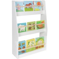 Relaxdays Bücherregal, 3 offene Fächer, Kinderbücherregal, HxBxT: 90 x 60 x 20 cm, Spielsachenregal Kinder, weiß/natur Relaxdays Bücherregal, 3 offene Fächer, Kinderbücherregal, HxBxT: 90 x 60 x 20 cm, Spielsachenregal Kinder, weiß/natur von RELAXDAYS