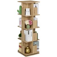 Relaxdays - Bücherregal, 360 Grad drehbar, 4 Ebenen, Holzoptik, Bücher, hbt: 125,5x39x39 cm, Wohnzimmer Drehregal, natur Relaxdays - Bücherregal, 360 Grad drehbar, 4 Ebenen, Holzoptik, Bücher, hbt: 125,5x39x39 cm, Wohnzimmer Drehregal, natur von RELAXDAYS