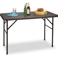 Relaxdays Gartentisch klappbar BASTIAN, rechteckig H x B x T: 74 x 121,5 x 61,5 cm, Metall, Kunststoff, Rattan-Optik, braun Relaxdays Gartentisch klappbar BASTIAN, rechteckig H x B x T: 74 x 121,5 x 61,5 cm, Metall, Kunststoff, Rattan-Optik, braun von RELAXDAYS