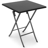 Gartentisch klappbar bastian quadratisch h x b x t: 74 x 61,5 x 61,5 cm, Metall, Kunststoff, Rattan-Optik, schwarz - Relaxdays Gartentisch klappbar bastian quadratisch h x b x t: 74 x 61,5 x 61,5 cm, Metall, Kunststoff, Rattan-Optik, schwarz - Relaxdays von RELAXDAYS