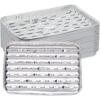 Relaxdays Grillschale Alu, 40er Set, 34 x 22 cm, Aluschalen für Grill, Alugrillschalen mit Löchern, bis 260 °C, silber Relaxdays Grillschale Alu, 40er Set, 34 x 22 cm, Aluschalen für Grill, Alugrillschalen mit Löchern, bis 260 °C, silber von RELAXDAYS