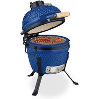 Relaxdays Kamado Grill, Ø 32 cm, Keramikgrill mit Thermometer bis 450°C, BBQ, Grillen, Kochen & Backen, Smoker, blau Relaxdays Kamado Grill, Ø 32 cm, Keramikgrill mit Thermometer bis 450°C, BBQ, Grillen, Kochen & Backen, Smoker, blau von RELAXDAYS