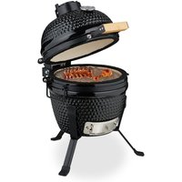 Relaxdays Kamado Grill, Ø 32 cm, Keramikgrill mit Thermometer bis 450 °C, BBQ, Grillen, Kochen & Backen, Smoker, schwarz Relaxdays Kamado Grill, Ø 32 cm, Keramikgrill mit Thermometer bis 450 °C, BBQ, Grillen, Kochen & Backen, Smoker, schwarz von RELAXDAYS