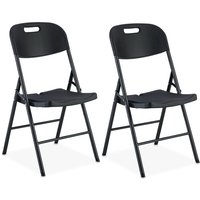 Relaxdays - Klappstuhl, 2er Set Gartenstuhl für Terrasse & Balkon, Balkonstuhl bis 150 kg, wetterfest, klappbar, schwarz Relaxdays - Klappstuhl, 2er Set Gartenstuhl für Terrasse & Balkon, Balkonstuhl bis 150 kg, wetterfest, klappbar, schwarz von RELAXDAYS