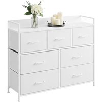 Relaxdays Kommode, 7 Stoffschubladen, Metall, MDF, HxBxT: 98 x 85 x 28,5 cm, Wohnzimmer, Flur, Beistellkommode, weiß Relaxdays Kommode, 7 Stoffschubladen, Metall, MDF, HxBxT: 98 x 85 x 28,5 cm, Wohnzimmer, Flur, Beistellkommode, weiß von RELAXDAYS