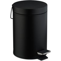 Relaxdays Kosmetikeimer, 3 Liter, entnehmbarer Inneneimer, Metall, Badezimmer & Gäste WC, Mülleimer mit Deckel, schwarz Relaxdays Kosmetikeimer, 3 Liter, entnehmbarer Inneneimer, Metall, Badezimmer & Gäste WC, Mülleimer mit Deckel, schwarz von RELAXDAYS