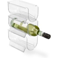Relaxdays Kühlschrank Organizer Flaschen, 3er Set, stapelbar, Flaschenhalter, HxBxT: 10,5 x 11 x 20,5 cm, transparent Relaxdays Kühlschrank Organizer Flaschen, 3er Set, stapelbar, Flaschenhalter, HxBxT: 10,5 x 11 x 20,5 cm, transparent von RELAXDAYS