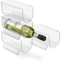 Relaxdays Kühlschrank Organizer Flaschen, 4er Set, stapelbar, Flaschenhalter, HxBxT: 10,5 x 11 x 20,5 cm, transparent Relaxdays Kühlschrank Organizer Flaschen, 4er Set, stapelbar, Flaschenhalter, HxBxT: 10,5 x 11 x 20,5 cm, transparent von RELAXDAYS