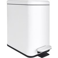 Relaxdays Mülleimer, 10 Liter, 16 cm schmal, Softclose, Fußpedal, Inneneimer, Küche & Bad, matter Abfalleimer, weiß Relaxdays Mülleimer, 10 Liter, 16 cm schmal, Softclose, Fußpedal, Inneneimer, Küche & Bad, matter Abfalleimer, weiß von RELAXDAYS