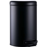 Relaxdays Mülleimer, 12 Liter, entnehmbarer Kunststoff-Inneneimer, Fußpedal, Küche, Bad, Tretmülleimer, Stahl, schwarz Relaxdays Mülleimer, 12 Liter, entnehmbarer Kunststoff-Inneneimer, Fußpedal, Küche, Bad, Tretmülleimer, Stahl, schwarz von RELAXDAYS