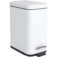 Relaxdays Mülleimer Bad, 5 Liter, Kosmetikeimer mit Soft-Close, matte Optik, entnehmbarer Inneneimer, Treteimer, weiß Relaxdays Mülleimer Bad, 5 Liter, Kosmetikeimer mit Soft-Close, matte Optik, entnehmbarer Inneneimer, Treteimer, weiß von RELAXDAYS
