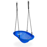 Nestschaukel Outdoor, für Kinder & Erwachsene, verstellbar, bis 100 kg, Garten Hängesessel 100 x 60 cm, blau - Relaxdays von RELAXDAYS