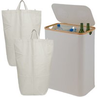 Relaxdays Pfandflaschen Sammelbehälter, 170 L, bis 100 Flaschen, 2 Beutel, Flaschensammler für Glas & Plastik, beige Relaxdays Pfandflaschen Sammelbehälter, 170 L, bis 100 Flaschen, 2 Beutel, Flaschensammler für Glas & Plastik, beige von RELAXDAYS