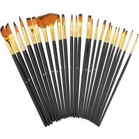 Relaxdays Pinsel Set, 25-teilig, Acryl-, Öl- & Wasserfarben, Hobby & Schule, Nylon-Borsten, Malpinsel-Set, mehrfarbig Relaxdays Pinsel Set, 25-teilig, Acryl-, Öl- & Wasserfarben, Hobby & Schule, Nylon-Borsten, Malpinsel-Set, mehrfarbig von RELAXDAYS