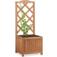 Relaxdays Rankkasten Holz, Garten Pflanzkübel m. Rankgitter, 20 L Pflanzkasten, 90 cm Rankhilfe wetterfest, natur Relaxdays Rankkasten Holz, Garten Pflanzkübel m. Rankgitter, 20 L Pflanzkasten, 90 cm Rankhilfe wetterfest, natur von RELAXDAYS