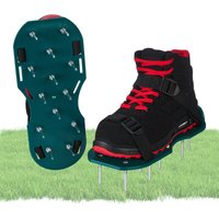 Rasenlüfter Schuhe, je 13 Nägel, Vertikutierer, Nagelschuhe Rasen, Rasenbelüftungsschuhe, 13,5 x 30 cm, grün - Relaxdays von RELAXDAYS
