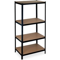 Relaxdays Schwerlastregal, Traglast 1060 kg, 4 Ebenen, zum Stecken, Keller, Garage, Stahl, HxBxT: 180x90x60 cm, schwarz Relaxdays Schwerlastregal, Traglast 1060 kg, 4 Ebenen, zum Stecken, Keller, Garage, Stahl, HxBxT: 180x90x60 cm, schwarz von RELAXDAYS